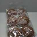 Suzile 6 Pack 6 Inch Large Velvet Christmas Ball Ornaments Brown Flocked Christmas Tree Hanging Balls Vintage Xmas Tree Ornaments for Xmas Holiday Party Hanging Decorations