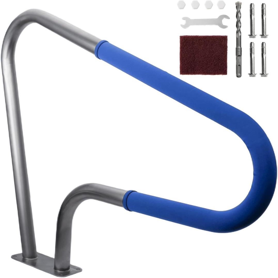 316 Stainless Steel Pool Handrails & Railings for Inground/Above Ground Pools | Saltwater-Resistant, Safety Steps, Brackets & Accessories | Durable Weatherproof Design