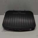 George Foreman Family-Size Grill & Panini Press, Nonstick Ceramic Coating, Fat-Removing Slope, Adjustable Angle, Indoor/Outdoor Use