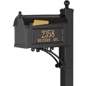 Whitehall Products 16536 Deluxe Mailbox Package, Black