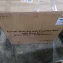 IDEALHOUSE 8 Pieces Outdoor Wicker Rattan Patio Furniture Sectional Set, Conversation Sets with Glass Table and Hidden Storage, Brown Rattan with Beige Cushion