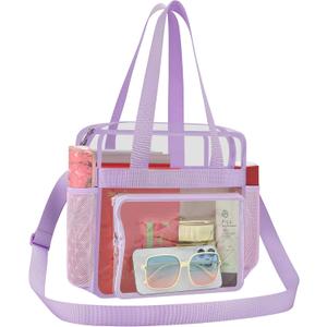 Busiuw Clear Bag for Stadium Events, Stadium Approved 12x12x6 Clear Tote Bag for Sport Fan, Work Concert Travel