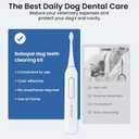 Bobopal Dog Tooth Brushing Kit,3-in-1 Dog Teeth Cleaning Tools,Ultrasonic Electric Toothbrush & Plaque Remover for Dogs with Water Flosser for Teeth,2 Modes & 3 Intensity Levels,IPX7,1100mAh Battery