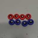 Gejoy 8 Pieces Mini Shuffleboard Replacement Pucks Tabletop Equipment Rollers Set Shuffleboard Curling Accessories (Red, Blue)