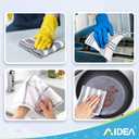 AIDEA Kitchen Towels, Absorbent Dish Towels for Kitchen, Soft Dish Cloth for Home, Multi-Purpose DishCloths for Household Cleaning and Drying, 11 x 11, 8 Pack (White/Grey)