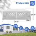 10x20 Canopy Tent Party Tent with 6 Sidewalls, White