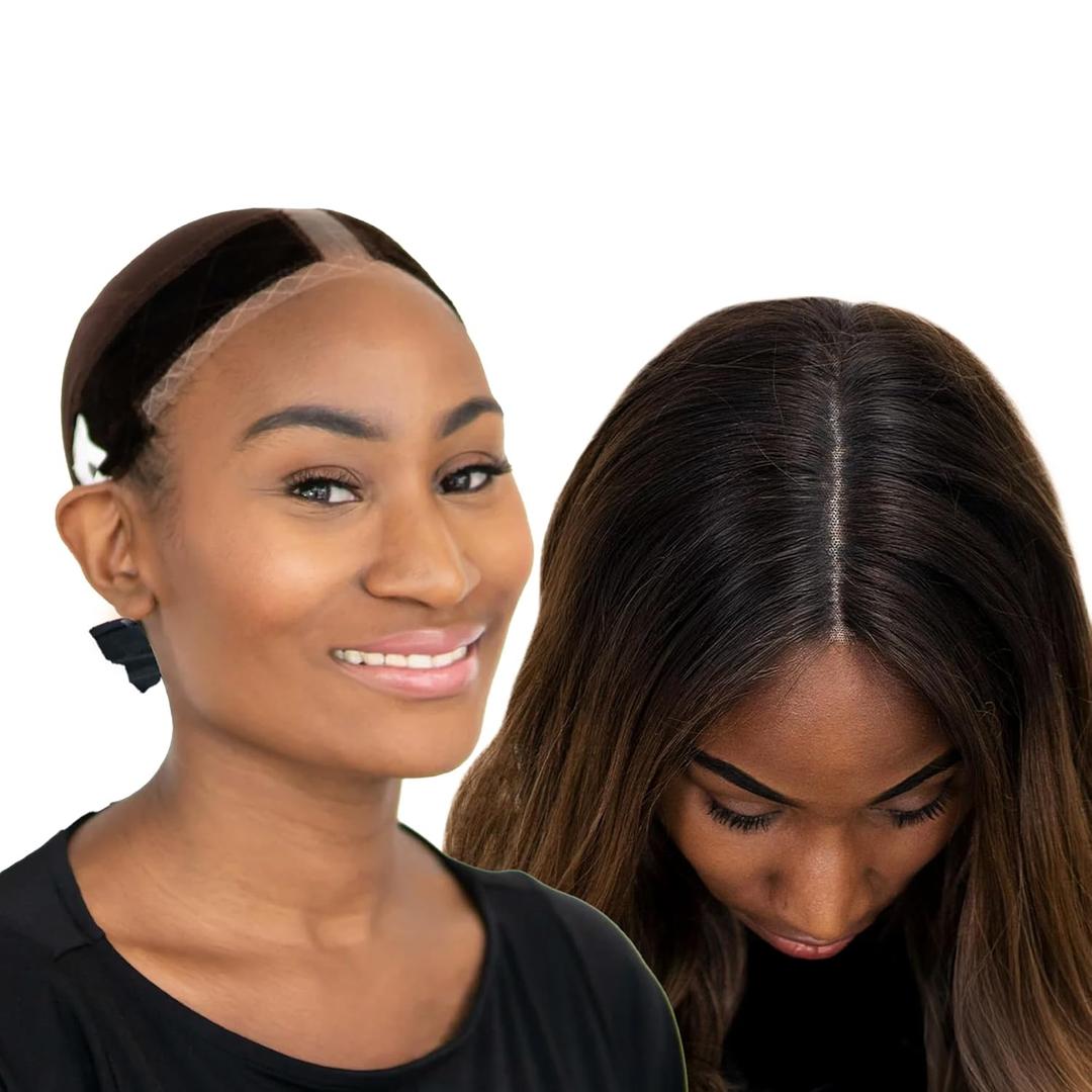MILANO COLLECTION Lace Wig Grip Cap for Women, Adjustable Wig Caps for Women Non Slip with Headband to Secure Lace Top Perfectly in Place, One Size Fits All, One Size Fits All, Chocolate Brown