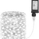 Joomer Fairy String Lights 33FT 100 LEDs Plug in Fairy Lights Indoor Copper Wire String Light DIY for Bedroom, Parties, Wedding, Christmas, Outdoor, Indoor Decoration (White, Non-Connectable)