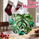 Christmas Ornaments: Stained Glass Ornament, Christmas Tree Ornament, Hanging Ornaments for Home Decor & Xmas Tree Decorations  Exquisite Holiday Decor, Gifts & Holiday Present - Monstera