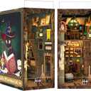 CUTEBEE Book Nook Kit, DIY Booknook Miniature House Tiny House 3D Wooden Puzzle Dollhouse Kit for Adults and Teens, Bookshelf Insert Decor, DIY Craft Gift Model Build