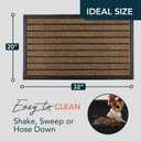 ubdyo Extra Durable Door Mat Outside Entrance (32" x 20", Bright Brown)