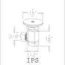 Westbrass Round Handle Angle Stop Shut Off Valve, 1/2" IPS Inlet with 3/8" Compression Outlet, Polished Brass, D103-03