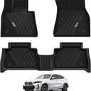 3W BMW X6 Floor Mats 2020-2026 G06 M/M50i/sDrive40i/xDrive40i, TPE Black