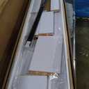 FREDBECK 36X84 Bifold Barn Door White with Hardware, Water-Proof PVC Surface,Assembly Required