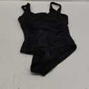 Century Star One Piece Swimsuit Women Tummy Control Vintage Swimsuits Mesh U Back Modest Swimwear (01 Black) Medium