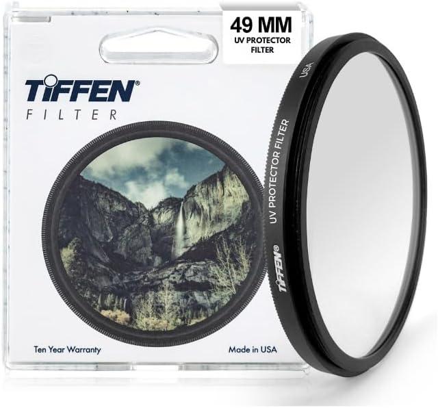 Tiffen 49UVP Slim 49mm UV Protection Filter for Camera Lens, Clear Optical Glass, Impact Resistant