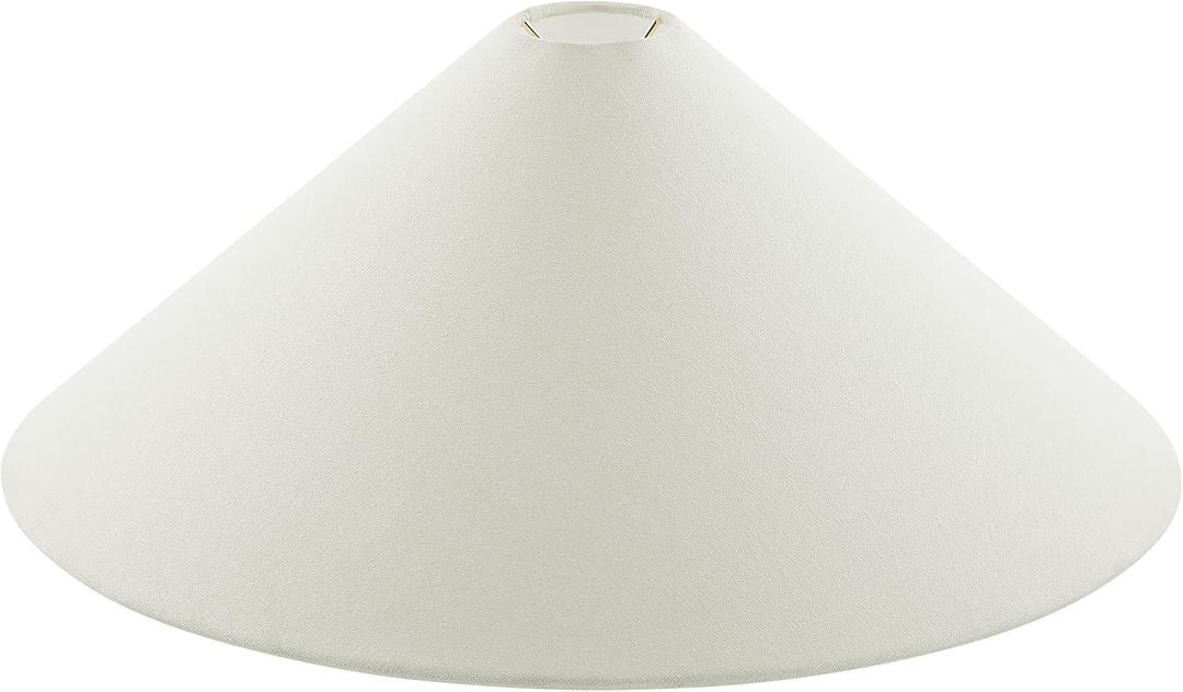 Aspen Creative 32074,Hardback Empire Transitional Spider Lamp Shade in Off-White Linen Fabric,3"Top x 20"Bottom x 11-1/2"Slant, 20" Width