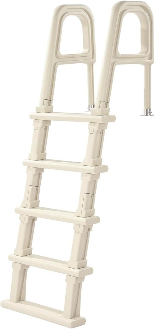 VEVOR Swimming Pool Ladder, 75Inclined 5-Step Double Handrails Stair, Non-Slip Heavy Duty Steps, Load Capacity 300 lb, for 48-54 in Inground & Above-Ground Pools of Any Deck Surface Indoor & Outdoor