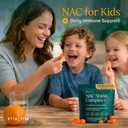Sugar-Free NAC Gummies for Kids and Adults with Vitamin C & Zinc - 60 Chews, Expiration Date 07/2028