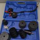 Handor Turbo System Leakage Tester Kit with 4 Pairs of Stepped Adapters 1-3/8" to 3-1/2" Leak Down Tester with Pressure Gauge