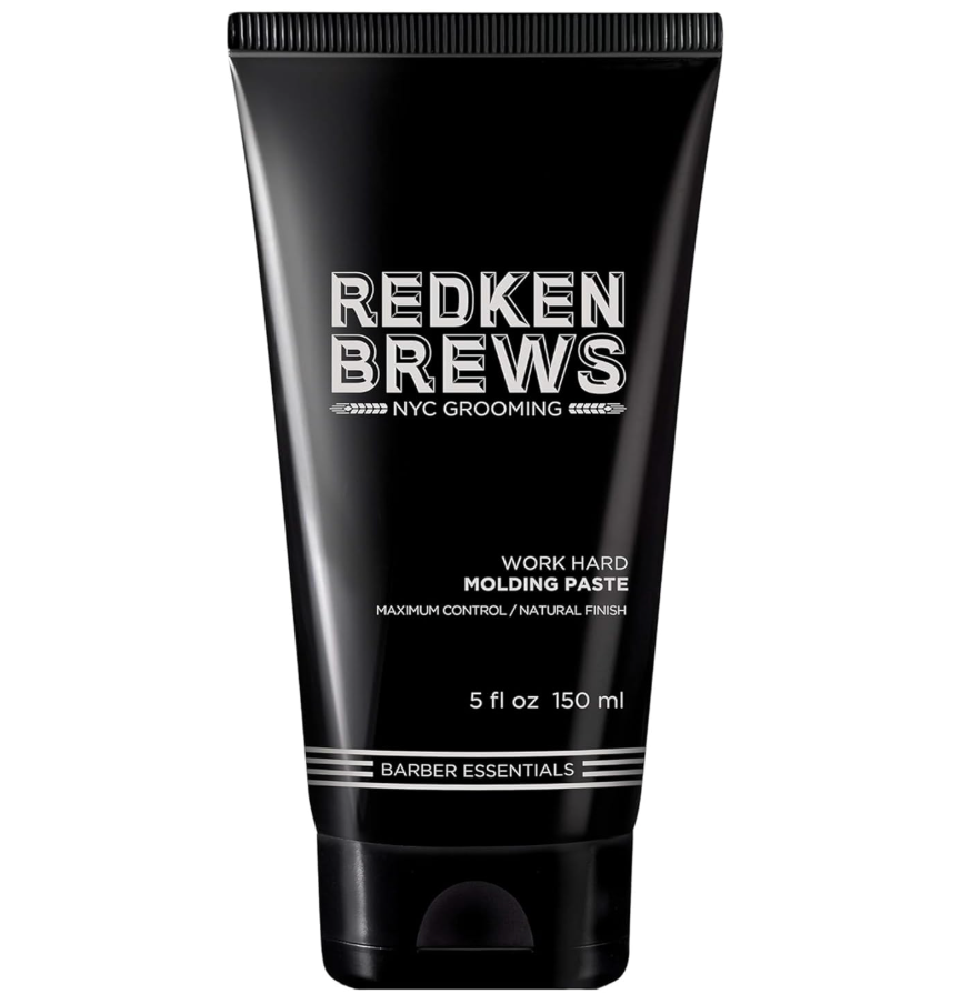 Redken Brews Molding Paste For Men For all Hair Types  High Hold & Maximum Control, Natural and Matte Finish, SulfateFree, 5 Fl Oz