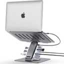 Laptop Docking Station Stand Dual Display 4K HDMI USB3.0 3.5mm Audio Jack 8-IN-1 360 Swivel Laptop Stand for Desk with USB-C Hub Multiport Adapter Universal for MacBook Pro/Air/Dell/HP/Surface/Lenovo