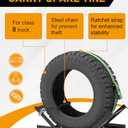 Semi Truck Spare Tire Rack Spare Tire Holder Spare Tire Carrier V2.0 Base Reinforcement Orange or Green