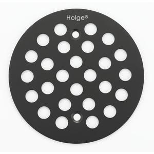 4-1/4 Inch Screw-in Round Shower Drain Cover Replacement Floor Drainer Grate with Screws Matte Black