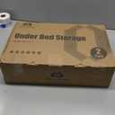 Amoowis Under Bed Storage with Wheels, Adjustable Height Underbed Storage Containers, 2 Pack 65L Bins, HeavyDuty 600D Fabric & Steel Frame for Clothes, Shoes, Bedding