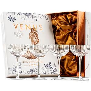 GLASSIQUE CADEAU Venus Nick and Nora Coupe Glasses, 4 Fluid ounces