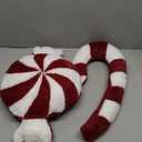Uvvyui Christmas Candy Pillows Set of 2 Cute Christmas Pillows Candy Cane Decoration Throw Pillow Soft Winter Aesthetic Room Decor Candycane Shaped Plush Cushion for Xmas Decor