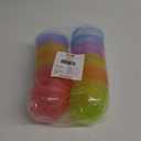 JOYIN 12 Pcs 7" Jumbo Plastic Easter Eggs, Clear 6 Assorted Colors Glitter Empty Eggs for Filling Treats Easter Party Favor Hunt Basket Stuffers Fillers Classroom Prize Supplies Toy