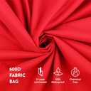 ZOBER Christmas Wreath Storage Container 36 Inch - Wreath Bag Fits 2 Wreaths Box - 600D Oxford Fabric - Interior Compartment for Storing Garlands, Wreaths Storage Bag W Strong Durable Handles - Red