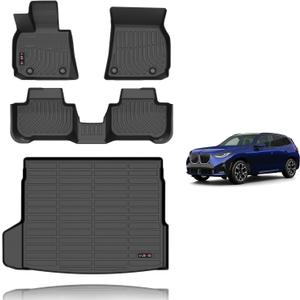 KELCSEECS Floor Mats & Cargo Liner Custom for 2025 2026 BMW X3 Car Mats Automotive Cargo Mat Floor Liners Trunk Mat X3 All Weather Floor Mats Trunk Liner Black