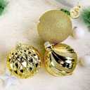 SHareconn 4ct 6 Inch Large Christmas Tree Balls Ornaments, Colored Shatterproof Plastic Decorative Baubles Decorations for Xmas Tree Decor Holiday Party Wedding Decoration (Gold, 150mm)