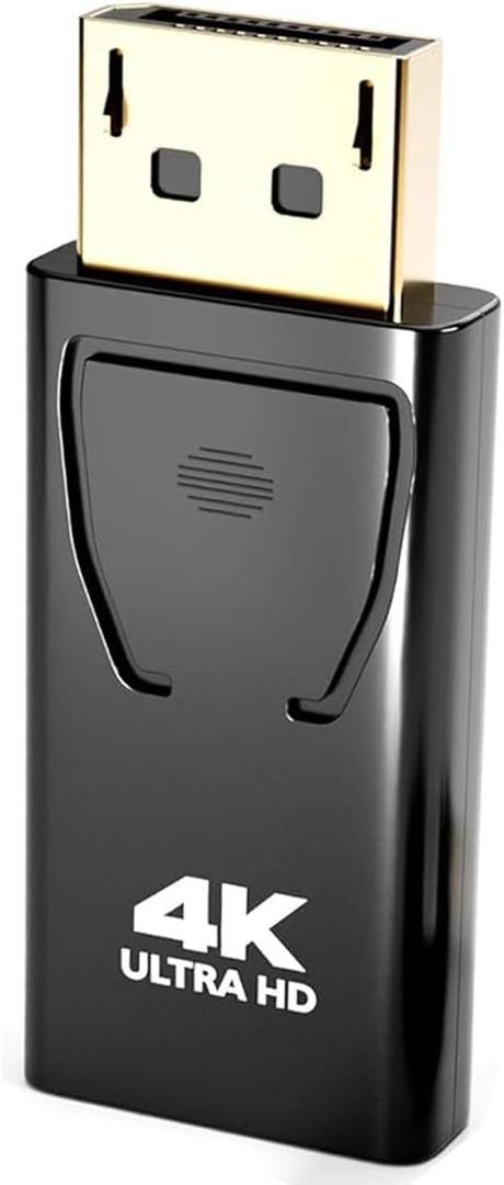 1-Pack DP to HDMI Adapter, 4K 60Hz DisplayPort to HDMI Cable Gold-Plated, Uni-Directional Passive Adapter Compatible with Laptop, PC, Desktop, Monitor, Projector, TV (GPU/AMD/NVIDIA)