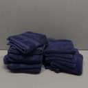 White Classic Luxury Cotton Washcloths 13x13 Inch - 650 GSM Turkish Cotton | Hotel, Spa, Bathroom Face Towel | 12 Pack, Navy Blue