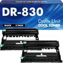 DR-830 DR830 Drum Unit Black 2 Pack Compatible Replacement for Brother DR830 DR 830 DR-830 for HL-L2400D L2405W L2460DW L2460DWXL L2865DW L2480DW DCP-L2640DW MFC-L2807DW L2820DW L2820DWXL Printer Ink