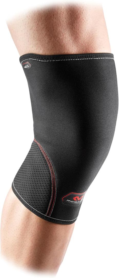 McDavid Knee Compression Sleeves. Lightweight Neoprene Support, Men/Women, for Left & Right Knee, Fits Men & Women, Includes 1 Sleeve, Black (Black)