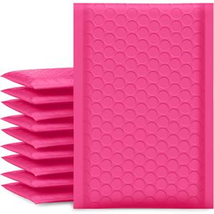 UCGOU Bubble Mailers 4x8 Inch Hot Pink 100 Pack Poly Padded Envelopes Small Business Mailing Packages Opaque Self Seal Boutique Shipping Bags Bubble Mailer