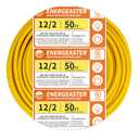 Solid Indoor 12/2 W/G NMB Cable 50ft CoilElectrical Wire 12 Gauge Wire 2 Conductors Non-Metallic with Ground Wire(Yellow)
