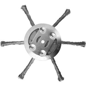 Steel Wire Grass Trimmer Head, 6 Inches String Trimmer Replacement Head, 2025 New Wire Brush Weed Trimmer Head Weed Remover Tool for Lawn Mower Tray, Spindle 0.2 inches (1pcs 6 Blade)