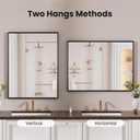 LOAAO Black Bathroom Mirror 20"X30" for Wall, Rectangle Bathroom Vanity Mirror, Hangs Vertically or Horizontally, Easy to Install, Modern Design