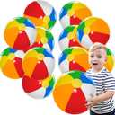 Beach Ball for Kids Pool Party: 12 Pack 18 Inch Inflatable Beach Balls Bulk - Blow up Beach Toys for Hawaiian Tropical Theme Party Decorations Favors Supplies
