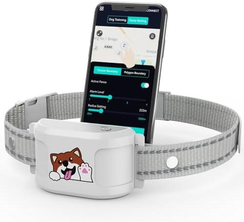 GPS Dog Collar with Wireless Electronic Boundary & Training – No Subscription Needed,Smart Waterproof trainable Fence, App-Controlled Safe Zone, Outdoor Fence for Pets System