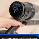 Proscenic Cordless Vacuum Cleaner,45Kpa 55Mins P11 Mopping Wet Dry Vacuum and Mop Combo All in one, Lightweight Stick Vacuum with LED Display, Long Runtime Ease of use for All Floors Pet Hair Carpet (Gray)