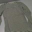 IWD Womens Striped Long Sleeve Shirts Slim Fit Square Neck Tops 2026 Spring Lightweight Sweater Knit T Shirts Layering Basic Tees Army Green S