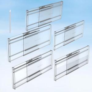 5 Pack 6" High Adjustable Drawer Dividers for Clothes,Expandable From 12-20" Clear Drawer Organizers, PC Plastic Separators for Dresser/Bedroom/Bathroom/Kitchen/Office Storage