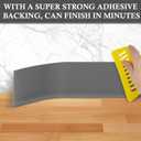 Flexible Baseboard Molding Trim 6" x 100 ft, Self-Adhesive Vinyl Wall Base Cove Base, Peel and Stick Rubber Wall Base Molding Trim - Gray