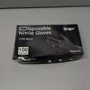 Disposable Nitrile Gloves, Textured Grip, 4mil, Lightweight, Slip-Resistant, Black